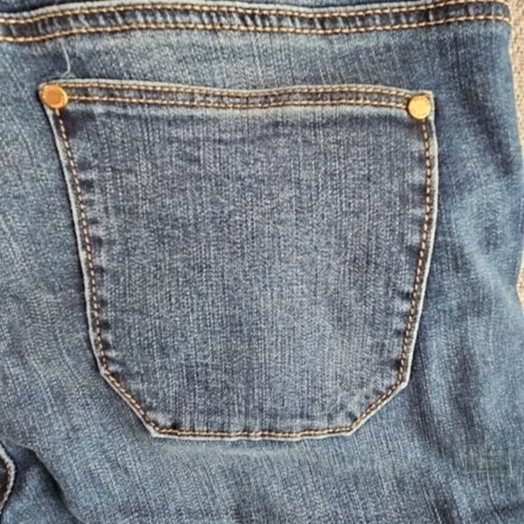 Rewind Jeans Women's Size 7/28W (28x27) Black Racing Stripe Dark Blue RP2243ZGEH - Picture 14 of 16